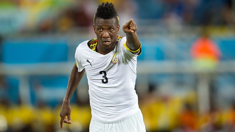 Asamoah Gyan, durante juego de Ghana