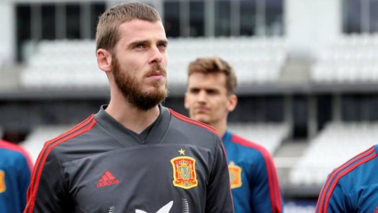 De Gea en un entrenamiento del Manchester United