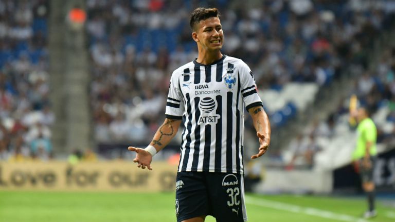 Maxi Meza durante la Liguilla con Rayados 