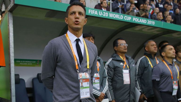 Diego Ramírez en un partido con la Selección Mexicana