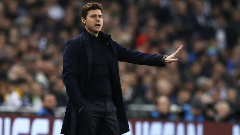 Mauricio Pochettino en un partido del Tottenham