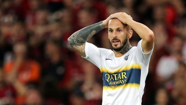 Darío Benedetto durante un partido con Boca Juniors