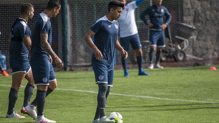 Fernández, durante un entrenamiento con La Máquina en La Noria