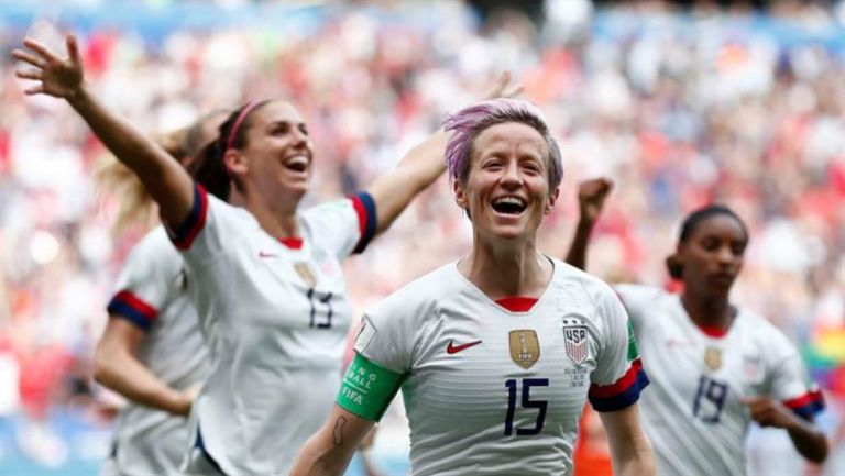 Rapinoe, en festejo de gol contra Holanda