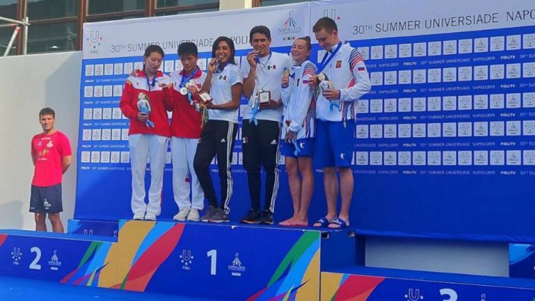 Alejandra Estrella y Diego Balleza, medalla de Oro en la Universiada Mundial