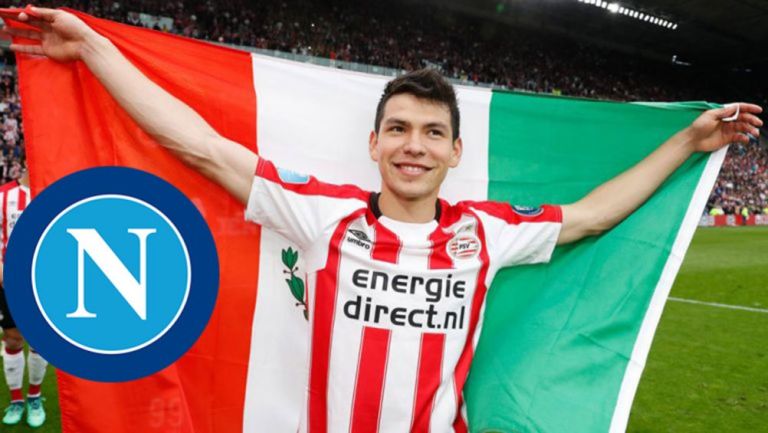 Hirving Lozano, posa con la bandera tricolor 