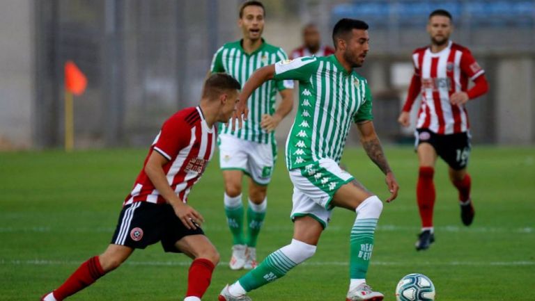 Acción del amistoso de pretemporada entre Betis y Sheffield United