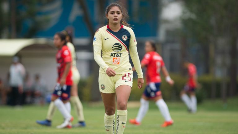 Jana Gutiérrez durante un partido contra Veracruz 