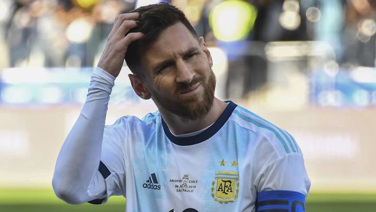 Messi, previo al duelo ante Chile de la pasada Copa América