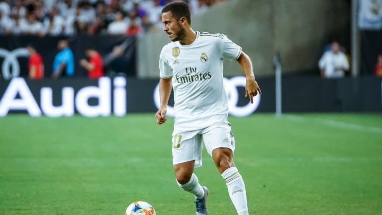 Eden Hazard durante un partido con el Real Madrid 