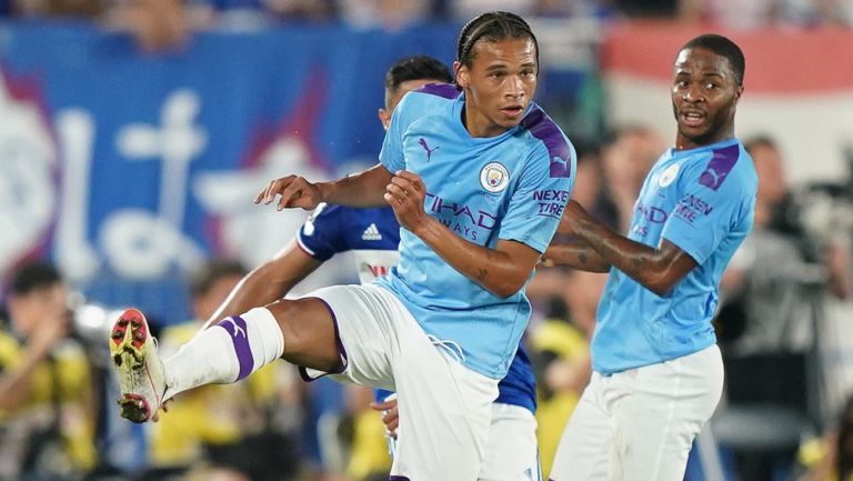 Leroy Sané durante la pretemporada del Manchester City 