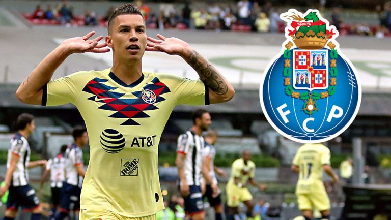 Mateus Uribe celebra una anotación con América 