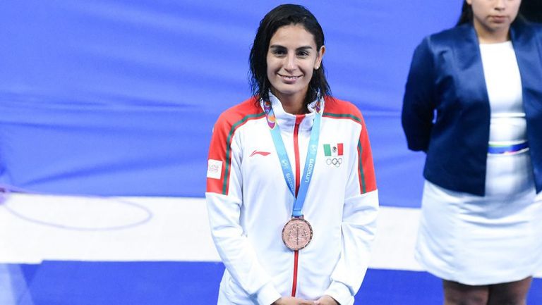 Paola Espinosa tras ganar su medalla de bronce