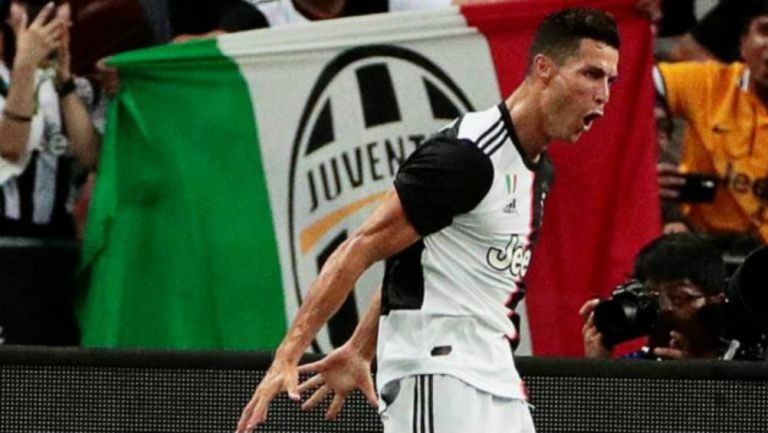 Cristiano, en festejo con Juventus