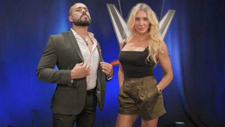 Andrade Cien Almas y Charlotte Flair, figuras del roster de WWE