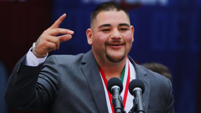 Andy Ruiz, durante una conferencia de prensa