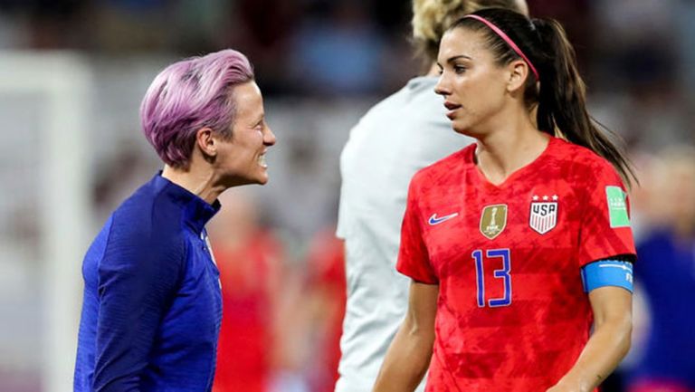 Megan Rapinoe y Alex Morgan durante la Copa Mundial