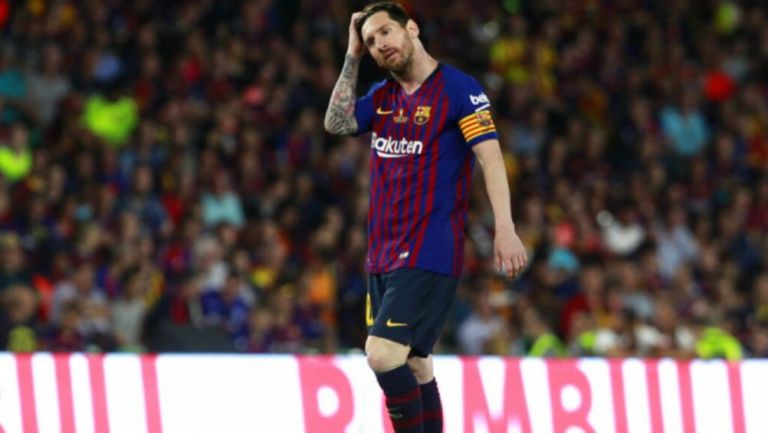 Lionel Messi, en un partido con el Barcelona