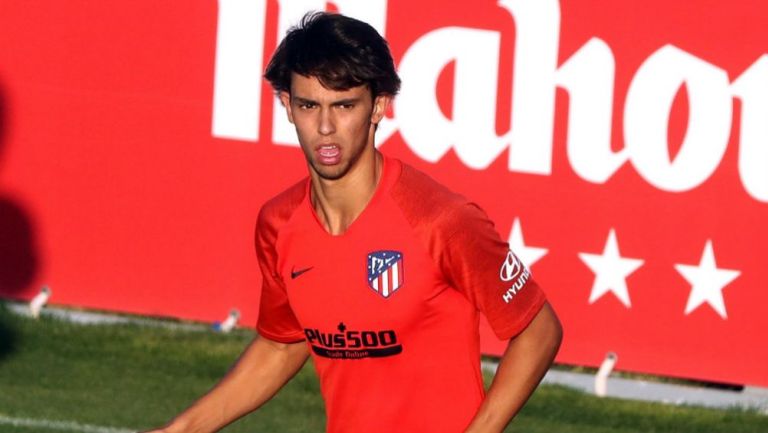 Joao Félix en una práctica con el Atlético de Madrid