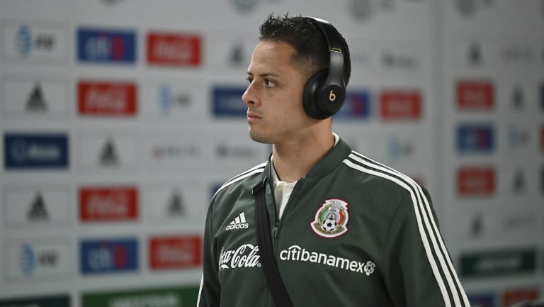 Chicharito en su última convocatoria con México