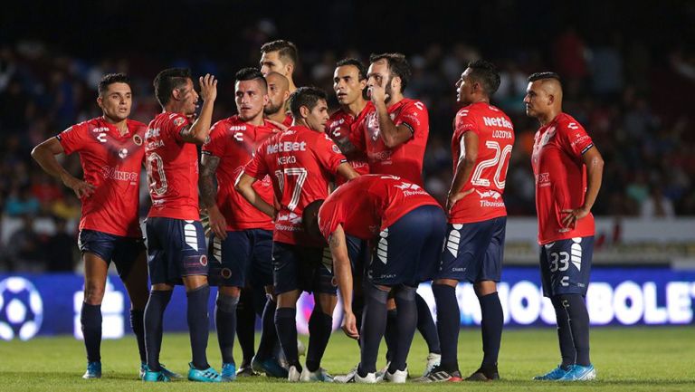 Jugadores de Veracruz en el partido contra Cruz Azul