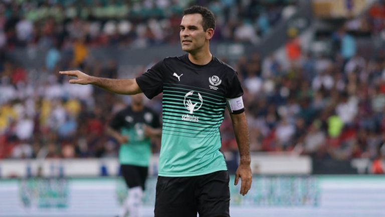 Rafael Márquez durante un partido de homenaje