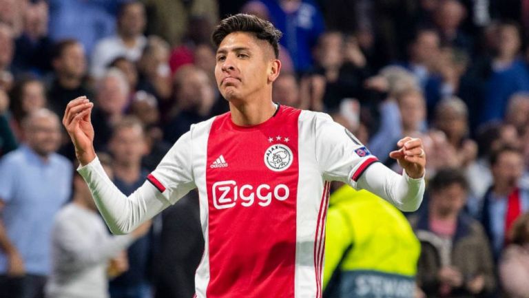 Edson, en un partido del Ajax