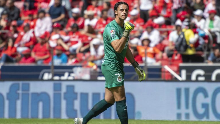 José Antonio Rodríguez festeja un gol de Chivas