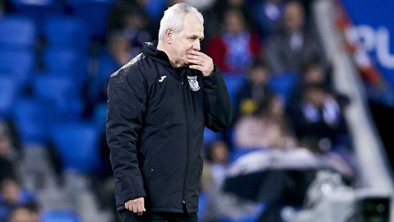 Javier Aguirre durante un duelo del Leganés 