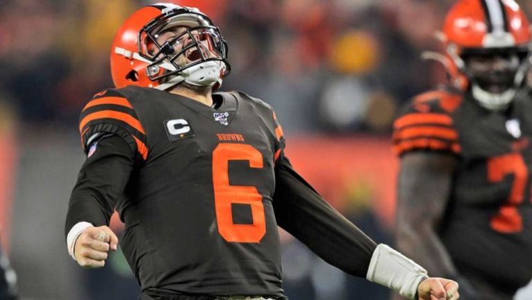  Baker Mayfield, en el partido ante Steelers