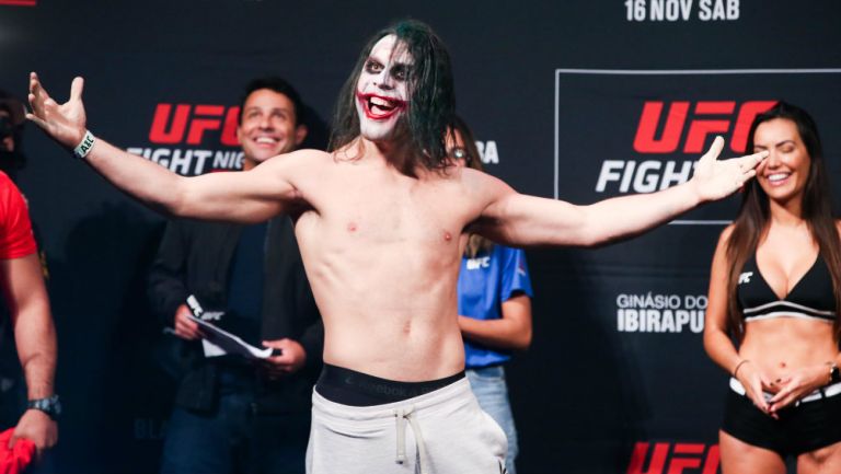 Markus Pérez en el careo previo al UFC Sao Paolo