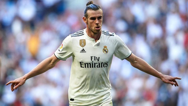 Gareth Bale celebra un gol con el Real Madrid 