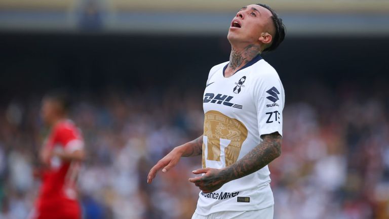 Martín Rodríguez, durante un partido con Pumas