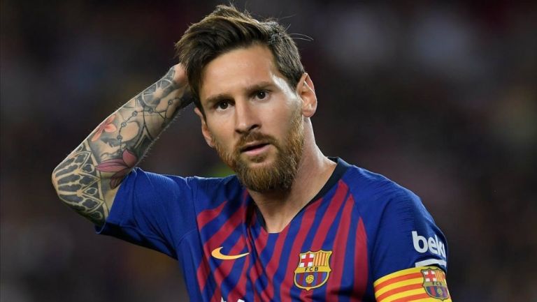 Lionel Messi durante un partido del Barcelona