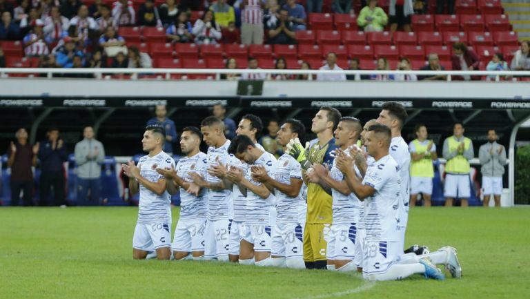 Jugadores de Veracruz previo al partido contra Chivas