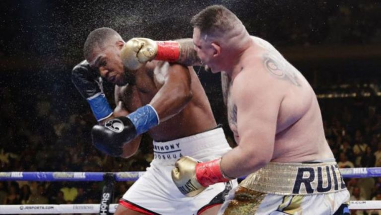 Andy Ruiz en su primera pelea ante Anthony Joshua