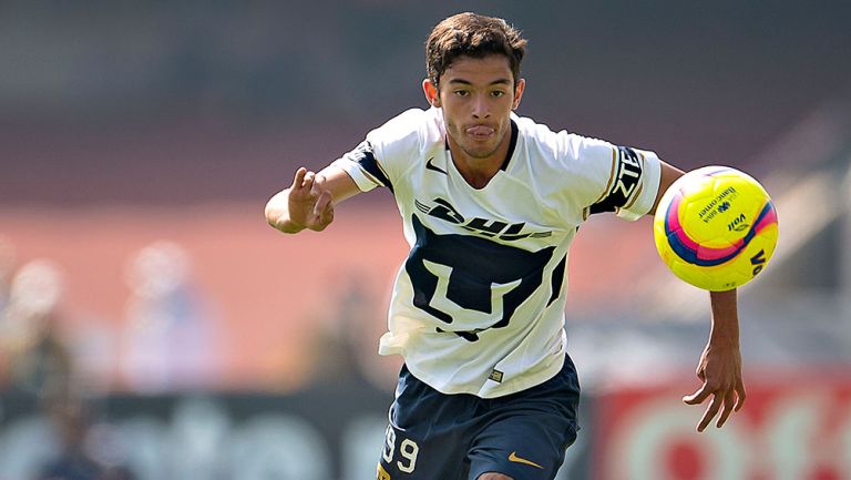 Jerónimo Rodríguez, en un partido juvenil de Pumas