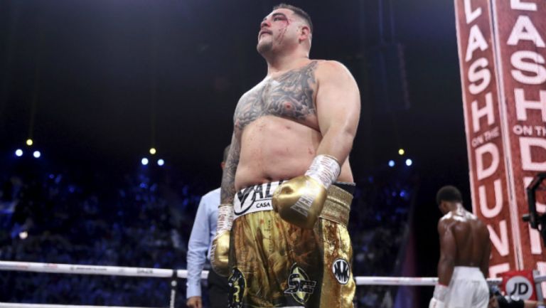 Andy Ruiz después de la pelea con Anthony Joshua