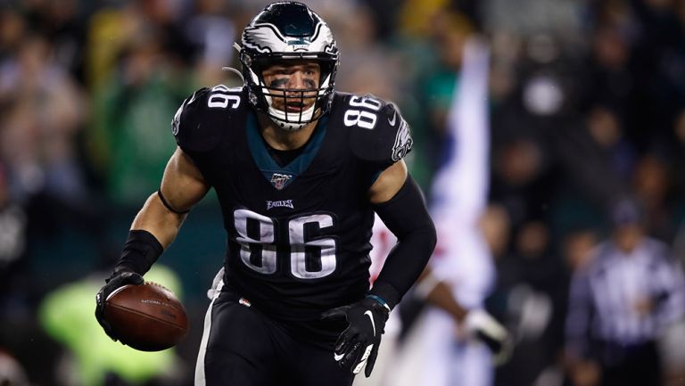 Ertz celebra el touchdown de la victoria