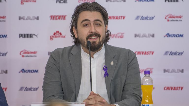 Amaury Vergara, en una conferencia de prensa 