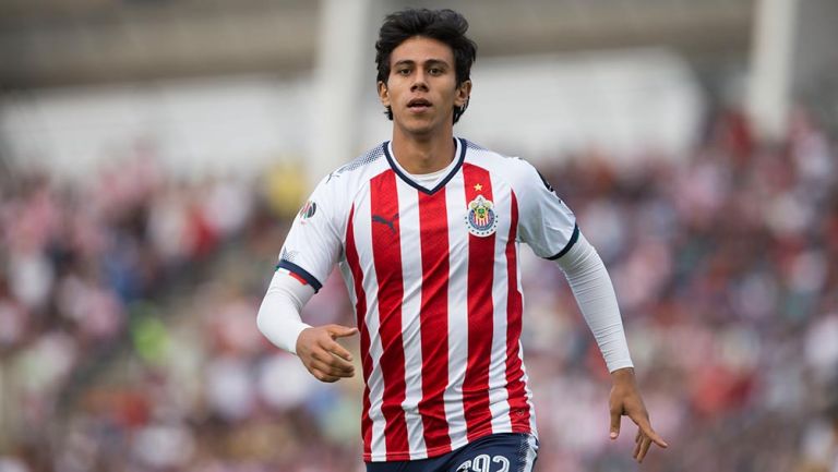 José Juan Macías, en un partido con Chivas