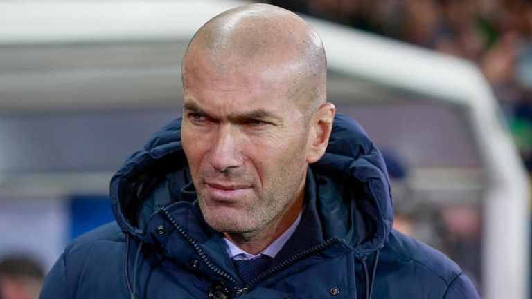 Zidane, en un juego del Real Madrid