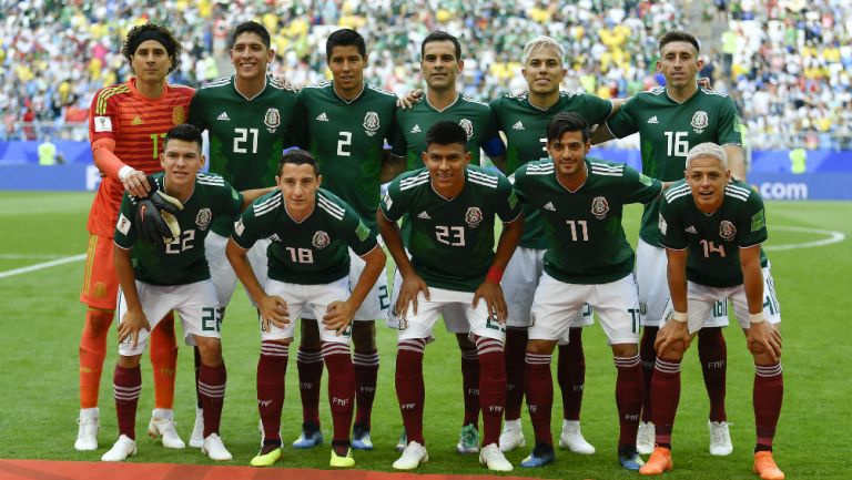 La Selección Mexicana que enfrentó a Brasil en Rusia 2018