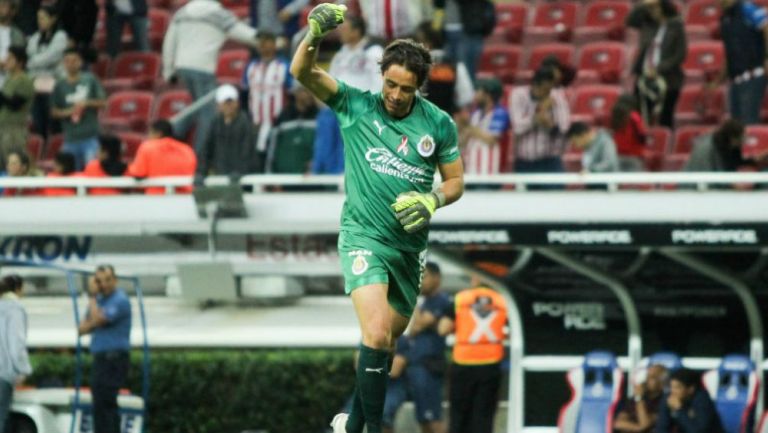 Antonio Rodríguez celebrando su anotación ante Veracruz