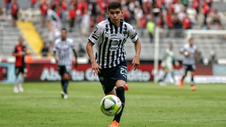 Johan Vásquez, en un partido de Rayados