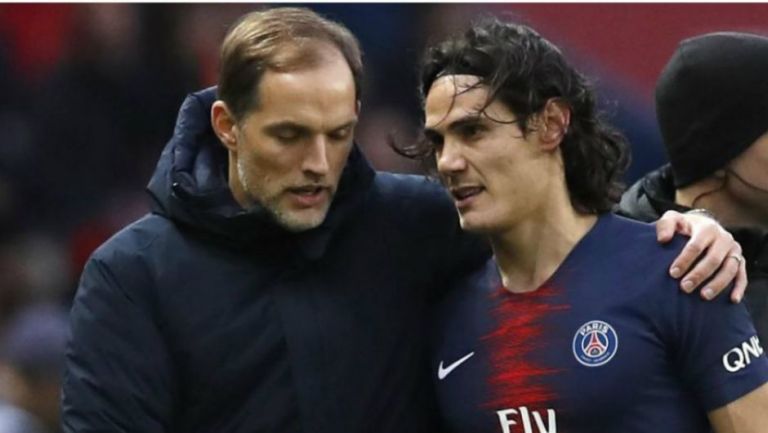 Cavani dialogo con Tuchel al final de un juego 