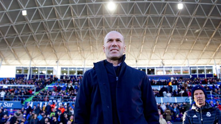 Zinedine Zidane previo a un partido del Real Madrid