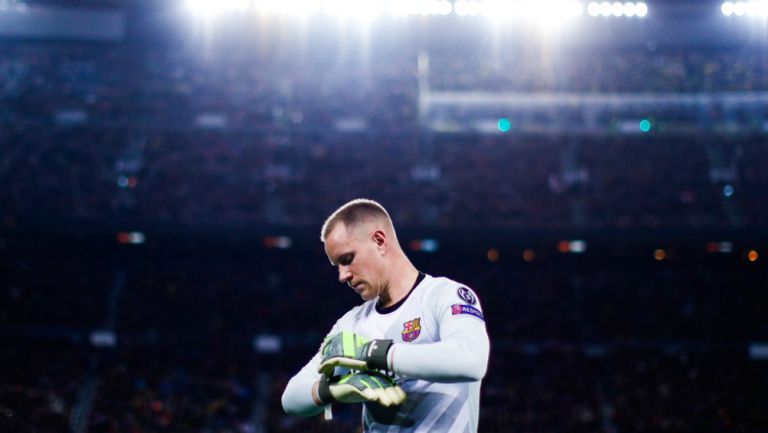 Ter Stegen durante un partido del Barcelona