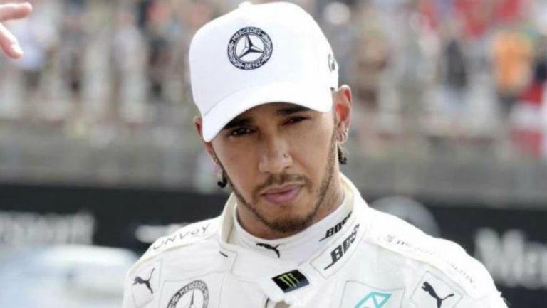 Hamilton terminando las prácticas en el Gran Premio de Alemania 