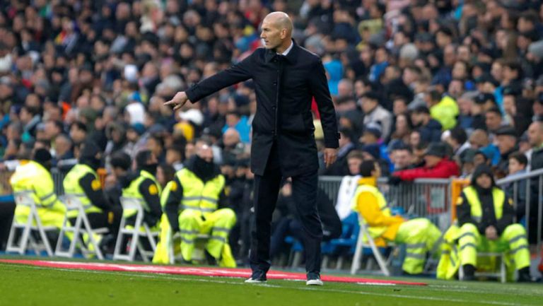 Zidane, durante el encuentro del Madrid